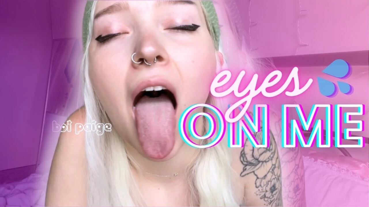 cum in my mouth JOI tongue out open mouth jerk off instructions by bambi paige