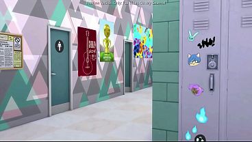 Cute Nerd Gets Trapped Inside The Bathroom And Watches Her Bestfriend Get Fucked – sims 4 – 3D animation