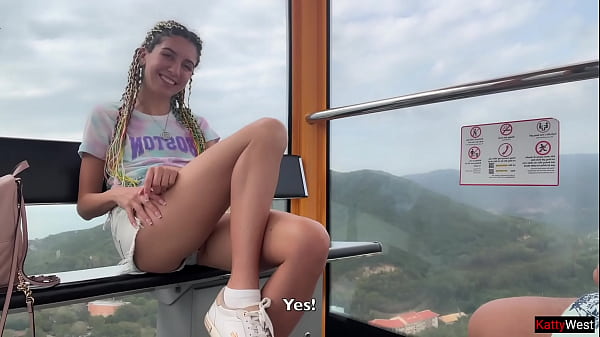 Public Dick Flashing – Girl Jerks My Cock And Swallows Cum On Ferris Wheel