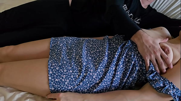 Stepson fingering stepmom’s pussy and make her cum