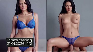The first casting of young virgin Irina. All for the role. Part 1/2.
