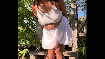 Chubby Girl Masturbation Squirt Pee and Farts Outdoor