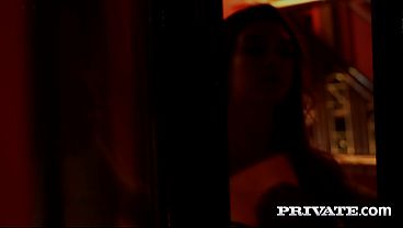 Peach Lollypop, Amber Slassh and their submissive puppy in a BDSM threesome