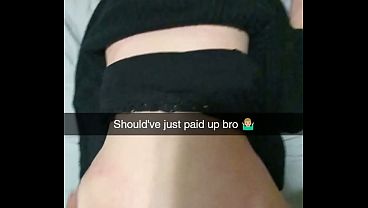 Pregnant MILF pays boyfriends Debt Over Snapchat – Cuckold Captions