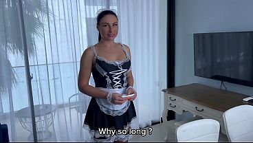 ROUGH BOSS uses MAID — BIG COCK, HARD FUCK, CUMSHOT