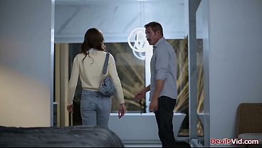 Small tits girlfriend licked and fucked by bfs stepdad