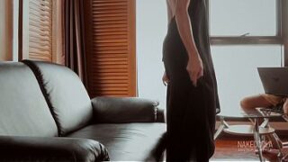 Stepsister made me forget about work with her hairy pussy – 4K