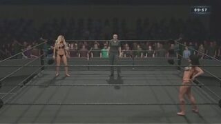WWE 2k25 Trish Stratus Dominated in a Bikini