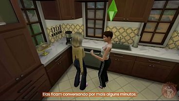 Episódio 2: Novinha perdendo a virgindade com idoso e aluna safada dando para o diretor / Novela Visual PT-BR estilo RPG com Narração / The Sims