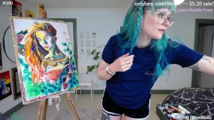 hot aussie milf paints GoAskAlex