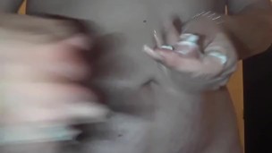 hot redhead spreading vanilla flavored cream…