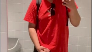 Jacking off in Parking lot bathroom in Antwerp