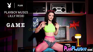 Neon lights glow softly while petite small tits teen posing in hot lingerie