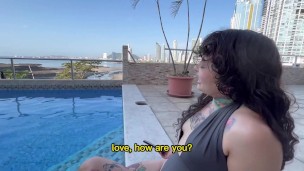 We are meeting our new neighbors. Couple swap, English captions