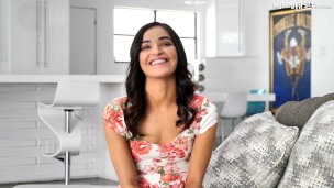 FIRST SCENE EVER! Petite 19 Year Old Latina Emily Willis Takes A Huge Cock