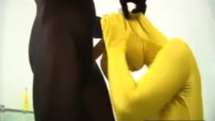 Spandex model gets rammed hard in the showers deep