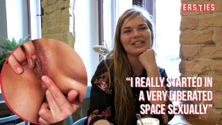 Ersties: Danish Babe Toys Her Hairy Pussy With a Glass Dildo