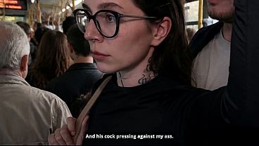 A stranger groped me on a public bus! He inserted a shaft into my virgin asshole! [AI-Modified]