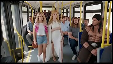 AI Generated Elf Princess Milked & Creampied in Public Bus Ride