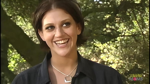 Beautiful brunette with big boobs loves to ride a big hard dick in the woods