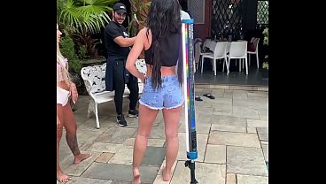 Behind the scenes of naked photoshoot in Brazil