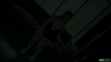 Blonde Teen GND put in rope BDSM stuffed and struggling in her bondage EP