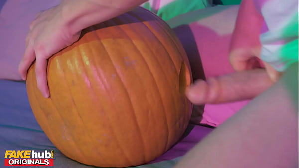 Fakehub Originals – Thai girl in Halloween cosplay leaves house party to fuck young guy who is secretly fucking a pumpkin