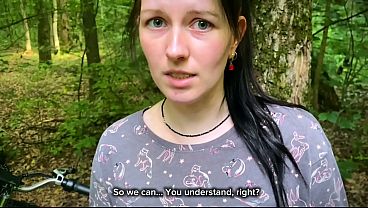 Helped a cutie fix her bike in the middle of nowhere and she thanked me with a juicy outdoor doggystyle & swallowed all my cum