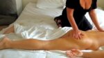 Horny massage girl decides to give a very happy ending-uses wet pussy for massage oil after orgasm