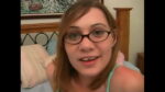 School girl nerd loves to suck cocks and get facials