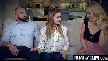 Foster Daughter Suggests Make Up Sex and Then Fucks Both Her Parents to Save Their Marriage