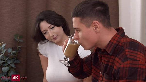 Busty teen was satisfied and creampied
