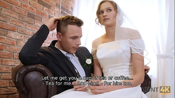 HUNT4K. Czech newlywed for money gets drilled in front of her groom