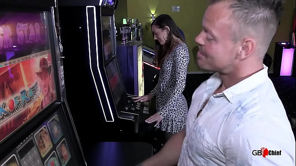Public blowbang blowjob session skinny girl casino for money