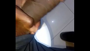 The skinny young African Big cock BBC guy exchanged some photos with a BBW MILF, then went into the bathroom to masturbate. See his huge penis.