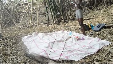 Wife MAKING LOVE INTIMATELY with her man, body to body, A CONNECTION WITH NATURE